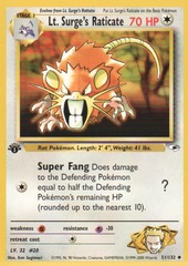 Lt. Surge's Raticate - 51/132 - Uncommon - 1st Edition